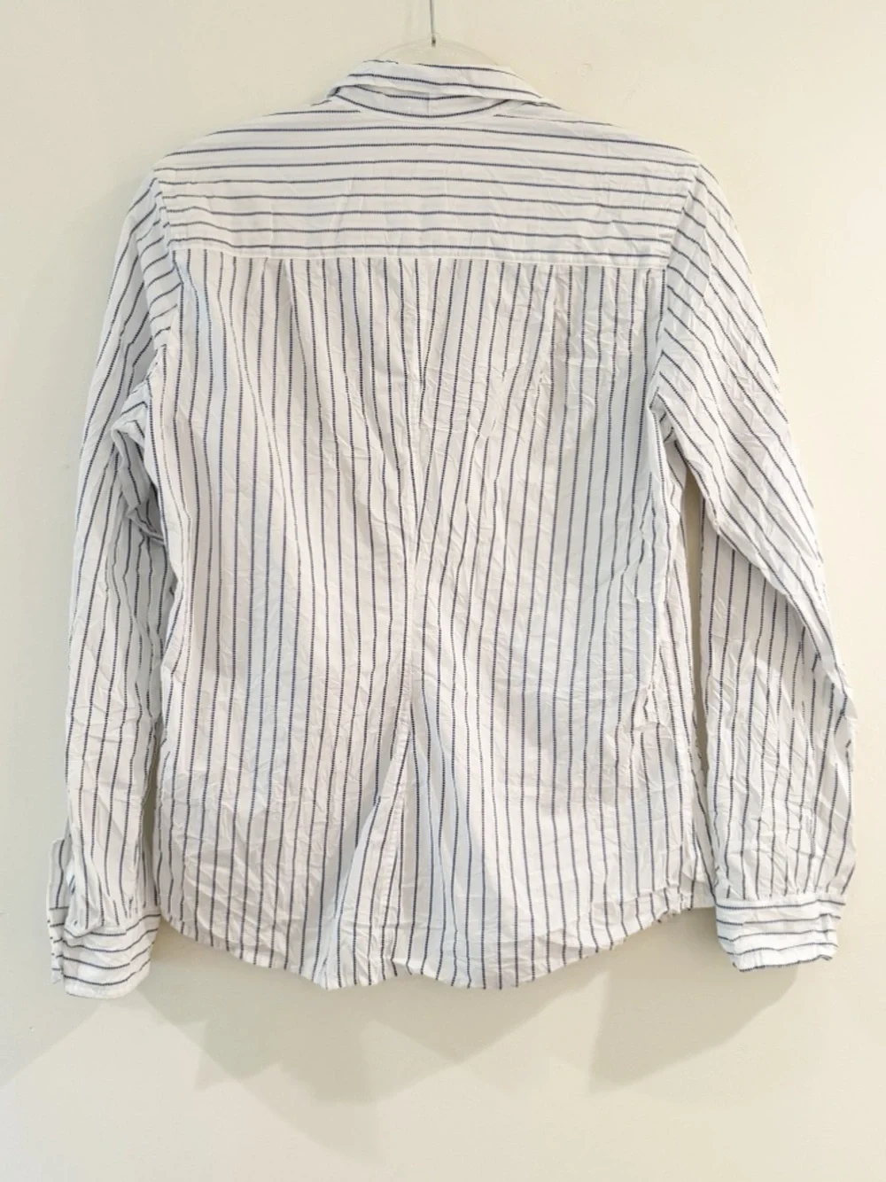Frank & Eileen Barry Style Button-Up Blue Dotted Stripe Top - Picture 3 of 8